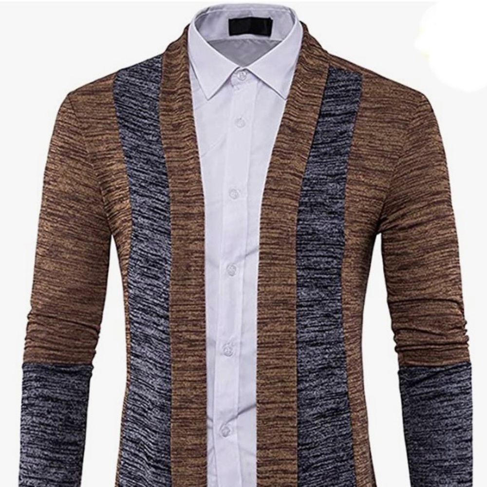 Mens Cardigan Classic Placket Cuffs
